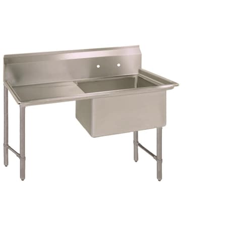 Bk Resources One Compartment Sink 16 Gauge 16 in x 20 in, 1, 2, Free Standing, Stainless Steel BKS6-1-1620-14-18LS